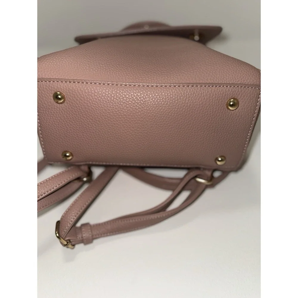 Miztique Daisy Convertible Backpack Purse mauve/dusty rose color vegan leather
